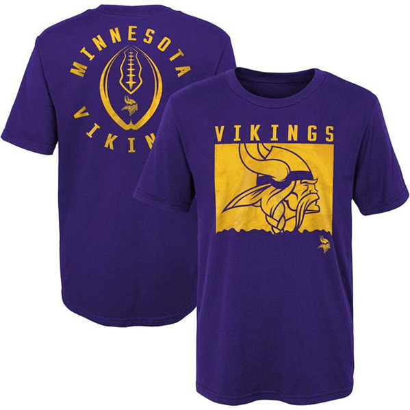 Men's Minnesota Vikings Purple Preschool Liquid Camo Logo T-Shirt